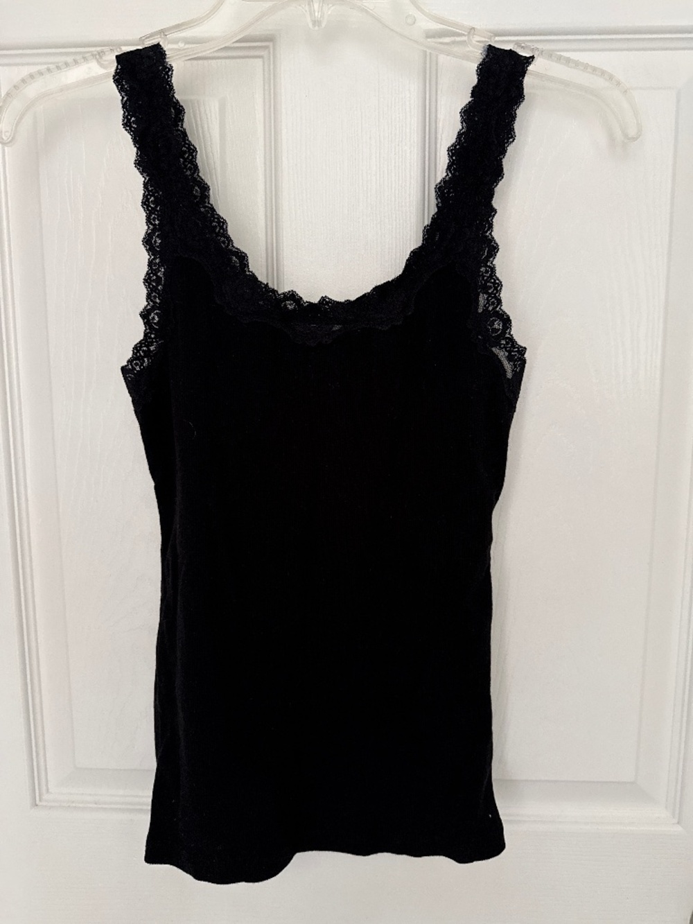 Leith Black Lace Trim Tank S LIKE NEW